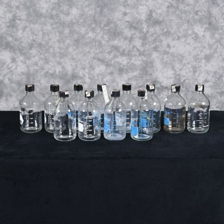 Set of 12 Various Autoclavable 500mL Lab Bottles