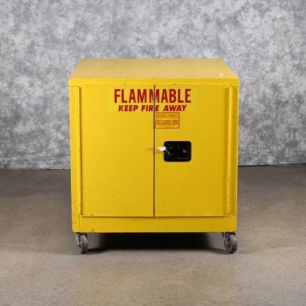 A&A Sheet Metal Securall Flammable Cabinet Yellow Metal 34"x40"x37"