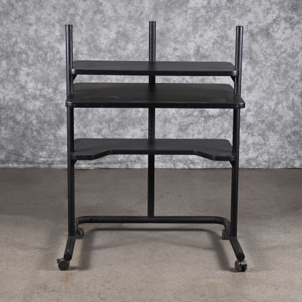 Desk Black Laminate Manually Adjustable 37"x30"x50"