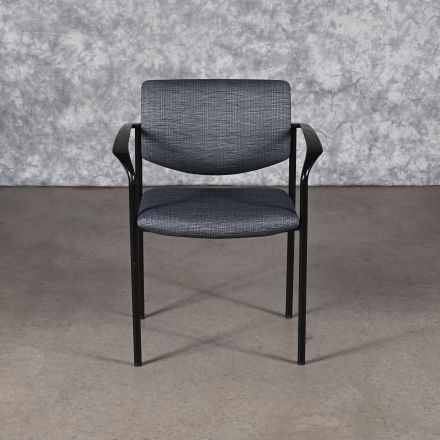 Steelcase Player Conversation/Side Chair 5S86 Lapis Fabric with Arms