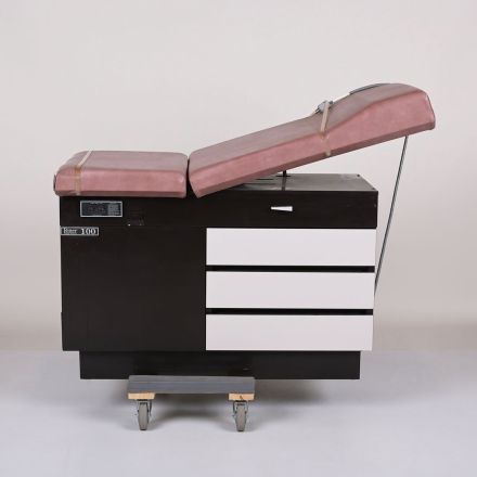 Ritter 100 Manual Exam Table Pink Vinyl Adjustable Fixed 325 lb. Capacity & Accessories