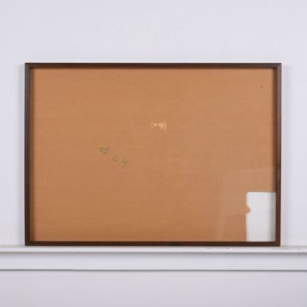 Dark Colored Wood Frame Plastic Glazing 44.25"x31.75"