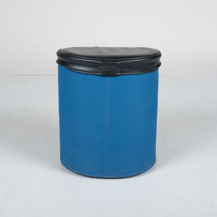 Turnstone Crushed Can Stool Black Vinyl