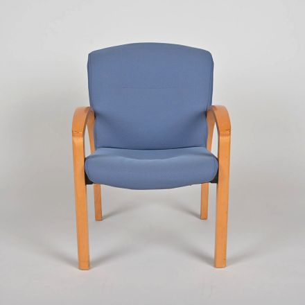 Steelcase 0612W Conversation/Side Chair 5A24 Blue Fabric with Arms