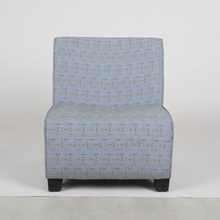 Steelcase TS31401 Armless Lounge Chair Blue Pattern Fabric