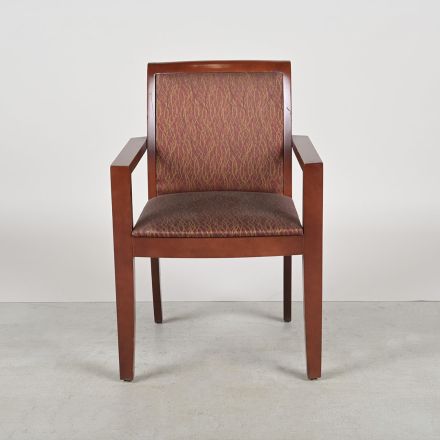 Steelcase 0205 Conversation/Side Chair Red Pattern Fabric with Arms