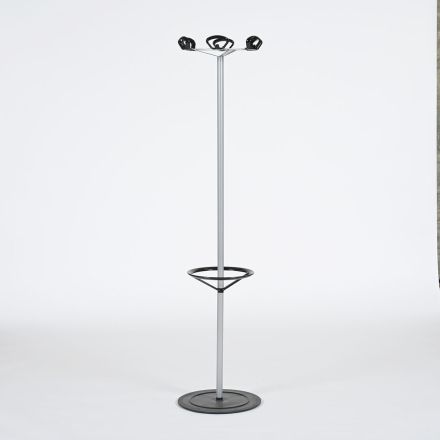 Freestanding Coat Rack with Umbrella Holder, Gray & Black, 16" x 16" x 64.5"