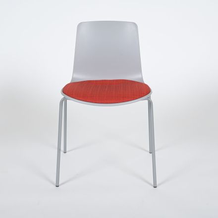 Coalesse Lottus Side Chair, Red Fabric Seat