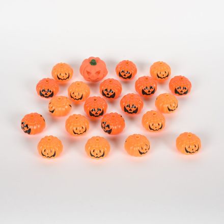Lot of 21 Plastic Jack O Lantern Pumpkins Halloween Crafts