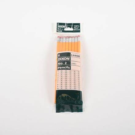 Dixon 14408 No. 2 HB Wood Pencils 8 Count Pack School Office Supplies