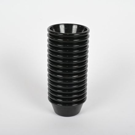 Carlisle 43126 Ramekins Black Plastic Lot of 15 4" x 2"