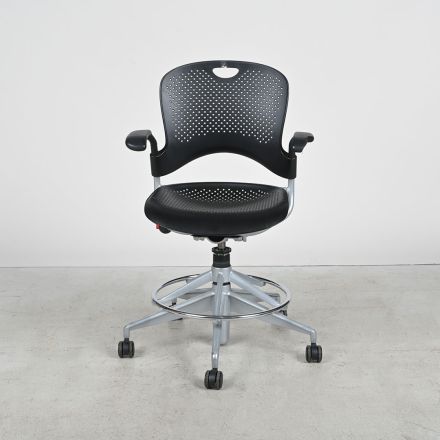 Herman Miller Caper Stool, Black, Adjustable Height, Broken Arm