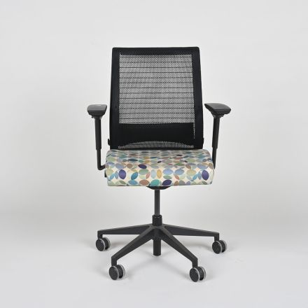 Steelcase Think Office Chair, Mesh Back, Patterned Seat, Adjustable Arms