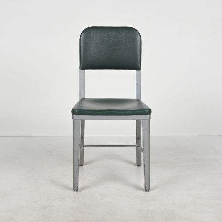 Steelcase Tanker Conversation/Side Chair Green Vinyl No Arms