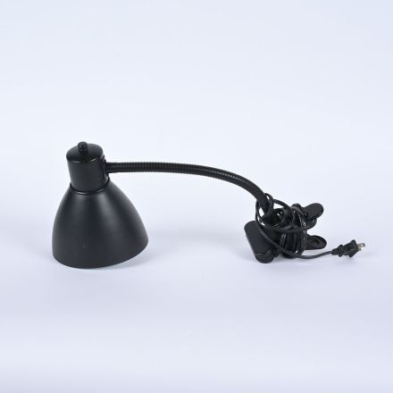 Clamp On Task Light Black Metal 60 W No Bulb 15"