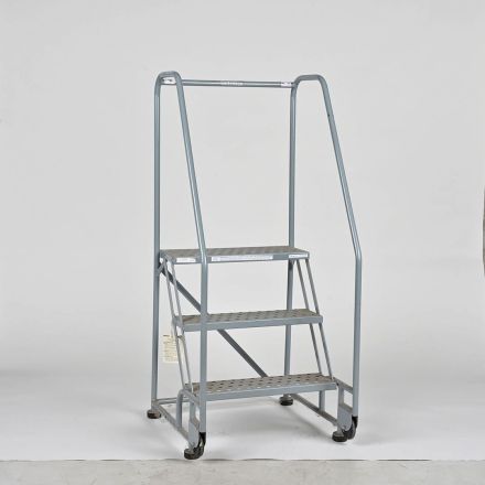 Cotterman MO518 Rolling Ladder Work Platform Gray Steel 450 lb Capacity