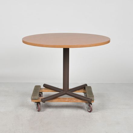 Café/Bistro Table Medium Wood Colored Laminate Round 42"X42"x29.5"