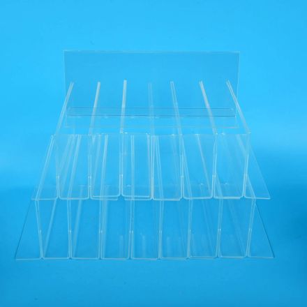 16 Tabletop Sign Holders Clear Plastic 11" x 3.5" x 4.5"