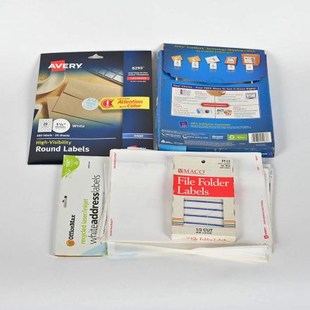 Mixed Lot of Office Supplies Labels & Stickers