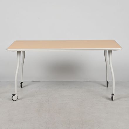 Steelcase BFS3060P Mobile Table, Light Wood Laminate, Rectangle, 60" X 30" X 28.5"