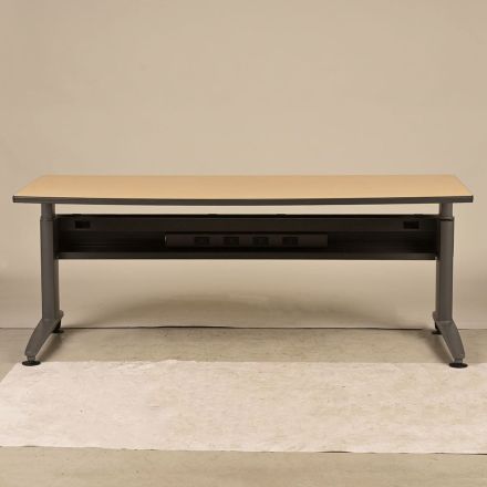 Knoll Currents Office Desk, Light Wood Laminate, 72"x30"x28", Power Ready