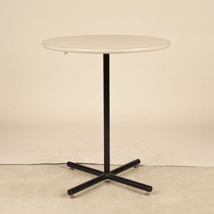 Steelcase Bar Height Café/Bistro Table, Light Gray Laminate, Round, 36" x 36" x 42.5"