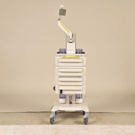GCX RC Series Medical Computer Cart, White, Single Monitor Mount