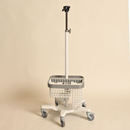 Verathon Compact Roll Stand White Adjustable Equipment Cart