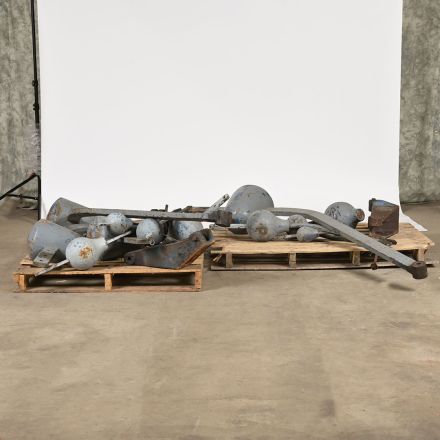 Lot of Cast Iron Bell Clappers, Counterweights & Linkage Hardware