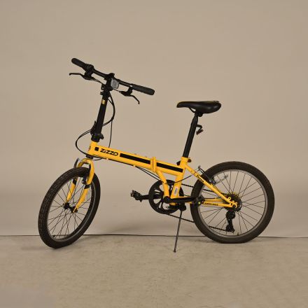 Zizzo Ferro 20-Inch, 7-Speed Folding Bike, Yellow