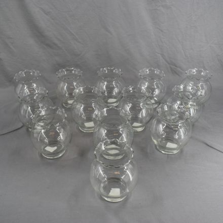 Thirteen (13) Glass Bouquet Vases