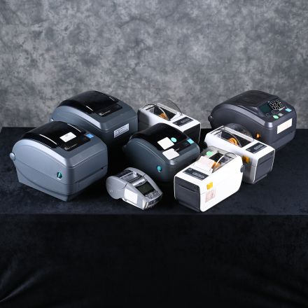 Eight (8) Various Zebra Label Printers