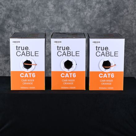 Three (3) Boxes of trueCABLE X001SAZLIX Cat 6 Cable