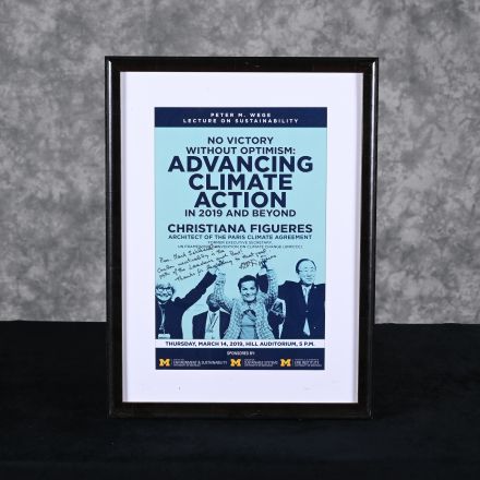 Advancing Climate Action Print Signed by Christiana Figueres