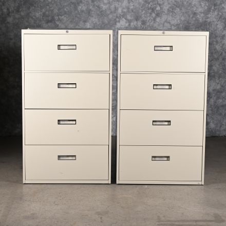 Two (2) Vintage Steelcase 830461RW 4650 File Cabinets