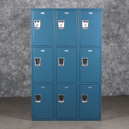 Three (3) Tier Metal Lockers with Missing Combination Locks